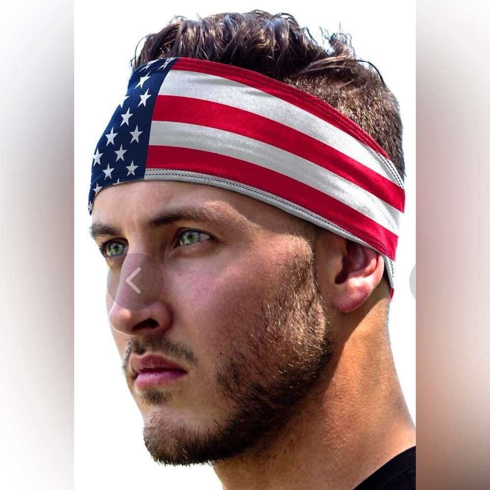 USA headband for running, motorsports, biking and sports. New with tags.